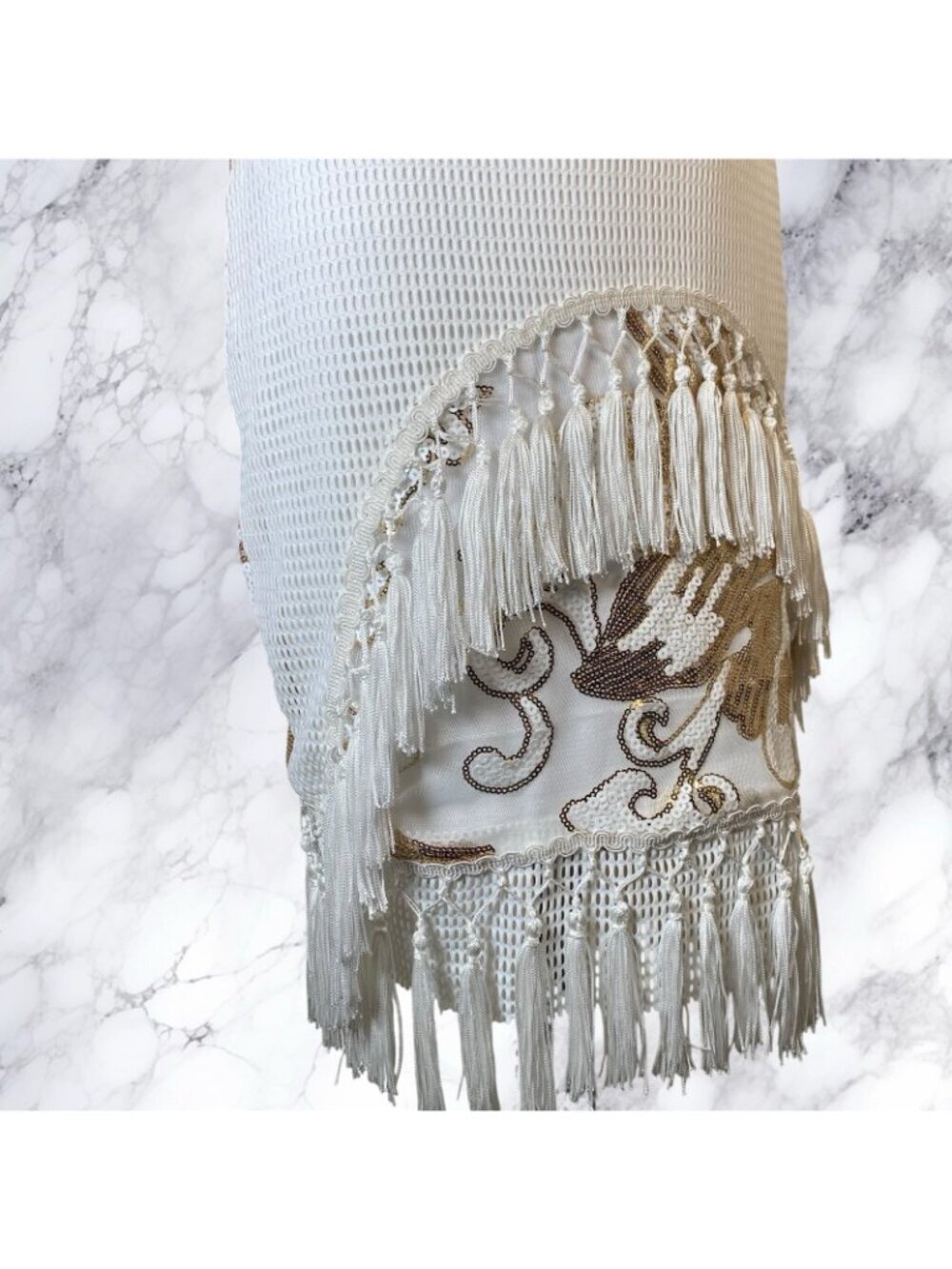 12th Tribe Like Gold Dust Sequin Fringe Dress - Picture 11 of 11